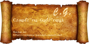 Czagány Gyöngyi névjegykártya