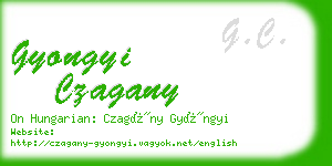 gyongyi czagany business card